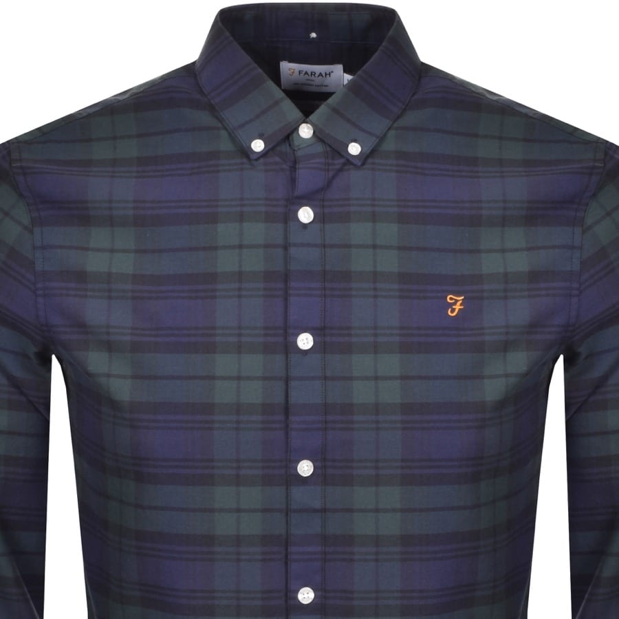 Alternative Image for ProductFarah Vintage Brewer Check Long Sleeve Shirt Green2